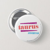 Taurus LtRoze Ronde Button 5,7 Cm (Voorkant /achterkant)