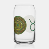 Taurus Mandala Blikvorm Glas (Achterkant)