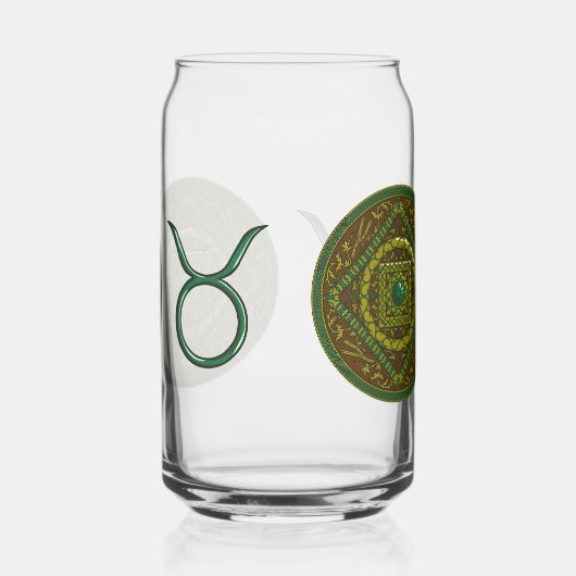 Taurus Mandala Blikvorm Glas (Rechts)
