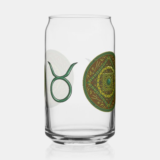 Taurus Mandala Blikvorm Glas (Links)
