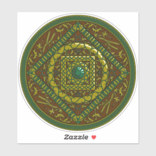 Taurus Mandala Contour Sticker