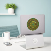 Taurus Mandala Contour Sticker (Laptop op bureau)