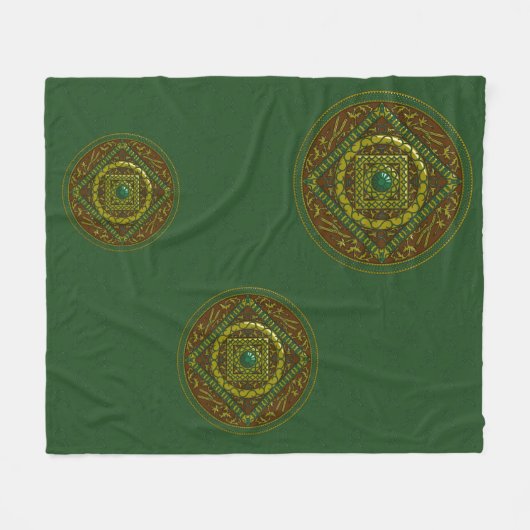 Taurus Mandala Fleece Dekken Deken (Voorkant (Horizontaal))