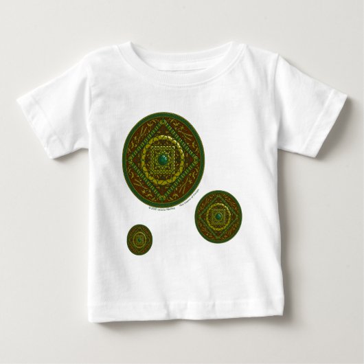 Taurus Mandala Kids en Baby Licht Shirt (Voorkant)