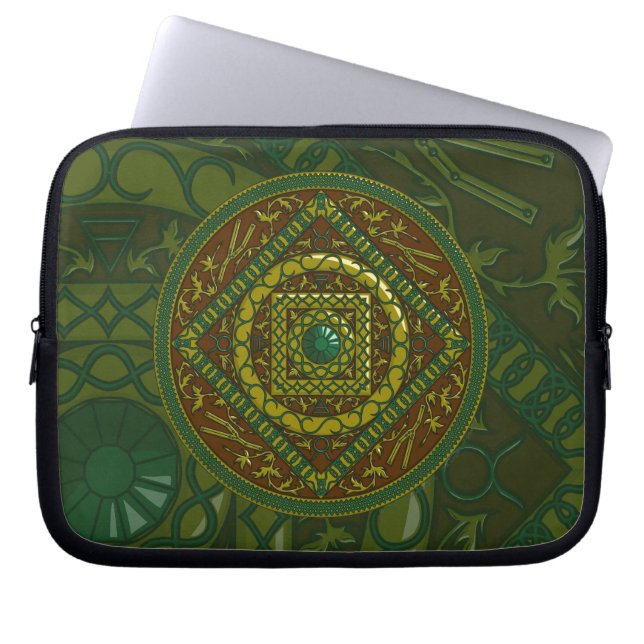 Taurus Mandala Laptoptas Laptop Sleeve (Voorkant)