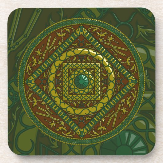 Taurus Mandala Square Onderzetter (Voorkant)