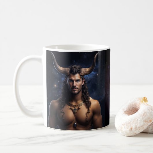 Taurus Mannelijke Astrologische Koffie Mok (Met donut)