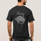 Taurus Mannen donkere T-shirt (Achterkant)