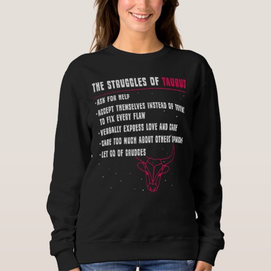 Taurus Merchandise Season Zodiac Sign Astrographic Trui (Voorkant)