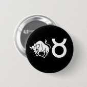 Taurus met symbool ronde button 5,7 cm (Voorkant /achterkant)