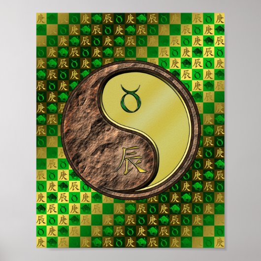 Taurus & Metal Dragon Poster (Voorkant)