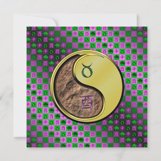 Taurus & Metal Rooster Kaart (Voorkant)