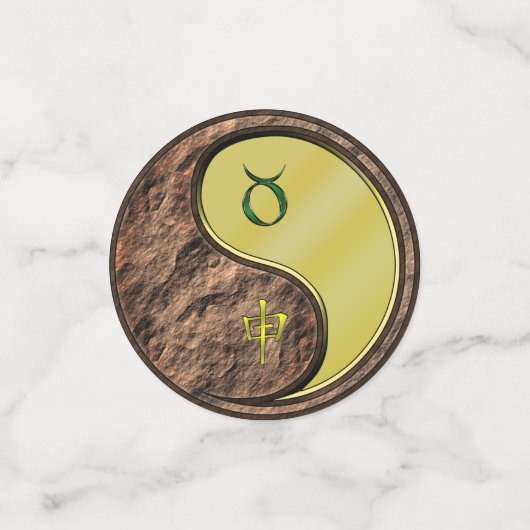 Taurus & Metalen Aap Confetti (Kleine voorkant)