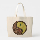 Taurus & Metalen Tijger Grote Tote Bag (Achterkant)