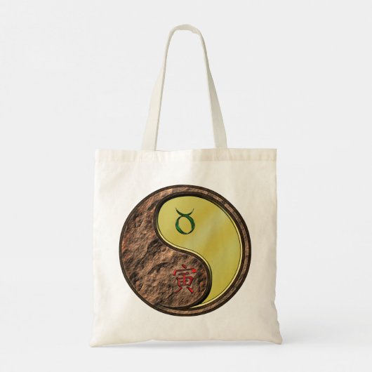 Taurus & Metalen Tijger Tote Bag (Achterkant)