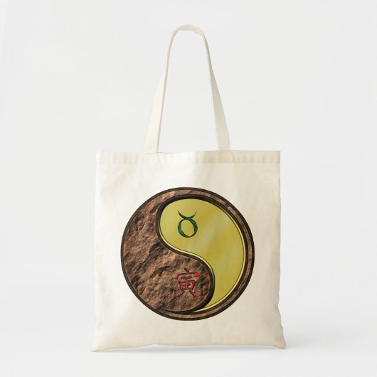 Taurus & Metalen Tijger Tote Bag (Voorkant)