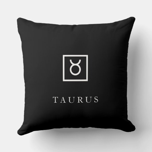 Taurus – Minimalist Zodiac Decorative Pillow Kussen (Achterkant)