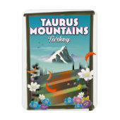Taurus Mountains Turkije reisposter. Magneet (Verticaal)