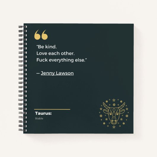 Taurus notitieboek (Voorkant)
