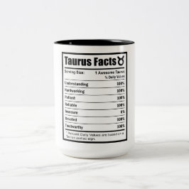 Taurus Nutrition Facts Tweekleurige Koffiemok