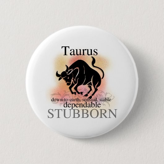 Taurus over jou ronde button 5,7 cm (Voorkant)