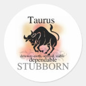 Taurus over jou ronde sticker (Voorkant)