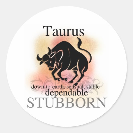 Taurus over jou ronde sticker (Voorkant)