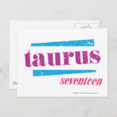 Taurus Paars Briefkaart (Voorkant / Achterkant)