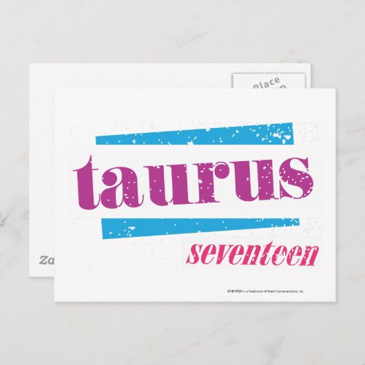 Taurus Paars Briefkaart (Voorkant / Achterkant)