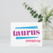 Taurus Paars Briefkaart (Staand voorkant)