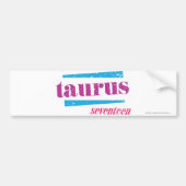 Taurus Paars Bumpersticker (Voorkant)