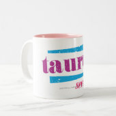 Taurus Paars Tweekleurige Koffiemok (Voorkant links)