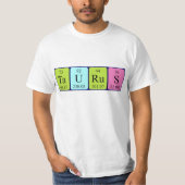 Taurus periodiek lijstnaam shirt (Voorkant)