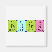 Taurus periodieke lijstnaam magnet (Voorkant)