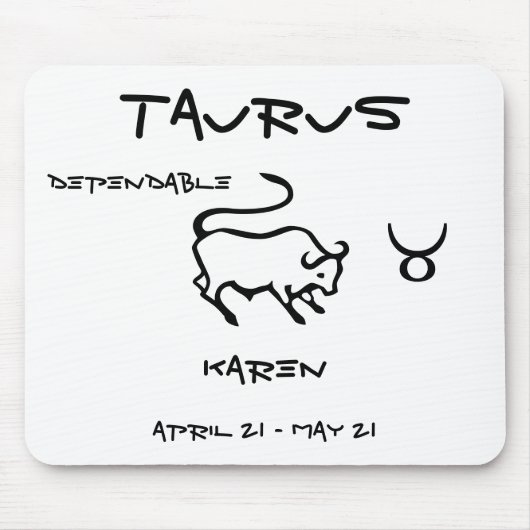 Taurus Persoonlijk Muismat (Voorkant)
