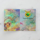 TAURUS, POPE HIEROPHANT TAROT ZODIAC BIRTHDAY KAART (Binnen)