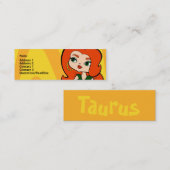 Taurus-profielkaart Mini Visitekaartje (Voorkant / Achterkant)