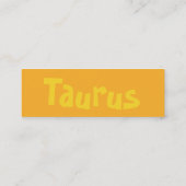 Taurus-profielkaart Mini Visitekaartje (Achterkant)