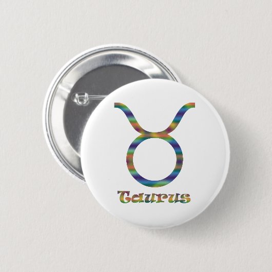 Taurus Psychedelic Ronde Button 5,7 Cm (Voorkant /achterkant)