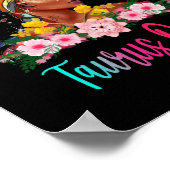 Taurus Queen Black Vrouwen persistente prachtige Poster (Hoek)