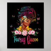 Taurus Queen Black Vrouwen persistente prachtige Poster (Voorkant)
