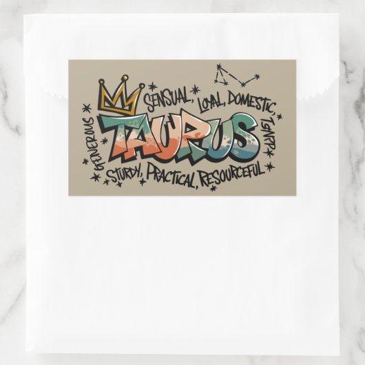 Taurus Rechthoekige Sticker (Tas)