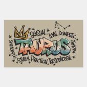 Taurus Rechthoekige Sticker (Voorkant)