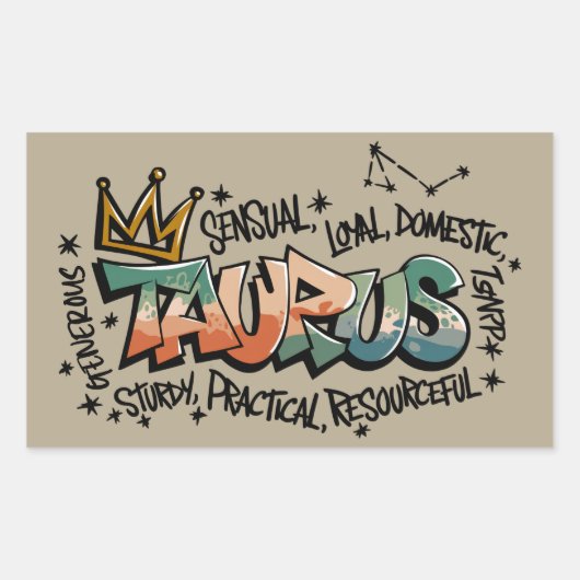 Taurus Rechthoekige Sticker (Voorkant)