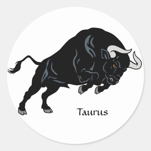 taurus ronde sticker (Voorkant)