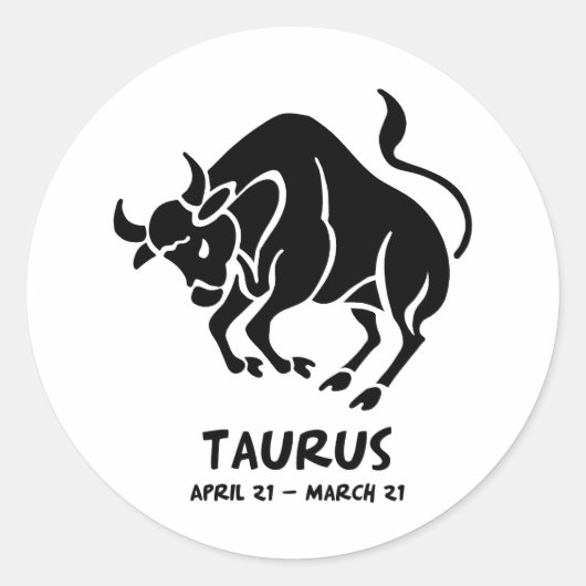 Taurus Ronde Sticker (Voorkant)