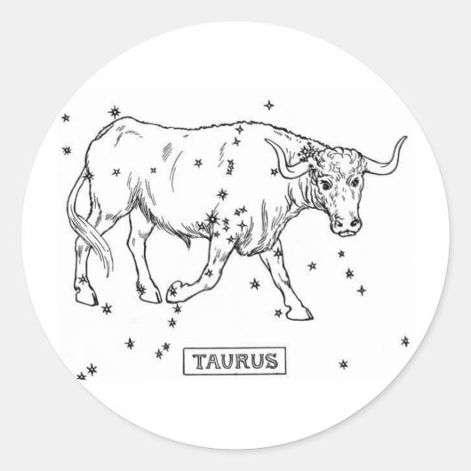 Taurus Ronde Sticker (Voorkant)