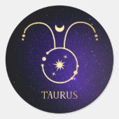 Taurus Ronde Sticker (Voorkant)