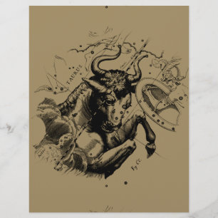 Taurus Sign Constellation Hevelius circa 1690