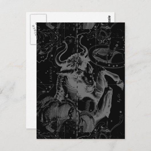 Taurus Sign Constellation Hevelius circa 1690 Briefkaart (Voorkant / Achterkant)